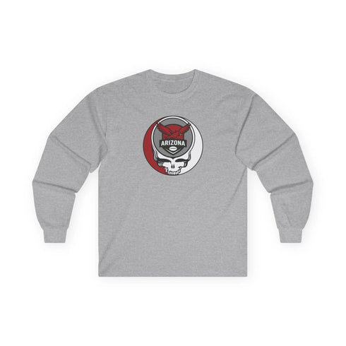 Grateful Dead - Arizona Cardinals Stealie Ultra Cotton Long Sleeve Tee - StealieShop